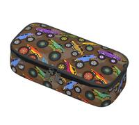 ZappelStift Construction Car Truck Excavator Pencil Case, Construction Vehicles Truck Pencil Case, Zipper Portable Pen Holder Box Organizer, Big Capacity Cute Pencil Box Pouch, for School Office