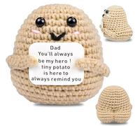 ZappelStift Dad Birthday Gifts Crochet Potato- Handmade Crochet Potato Plush Keepsake, Presents for Father, Dad Gifts from Daughter Son, for Dad