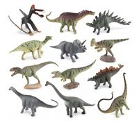 ZappelStift Dinosaur Toys, 12 Pcs Dinosaurs Figure Set, Mini Dinosaurs Toys, Dinosaur Toy for Boys, Realist Figures Cake Topper Party Decorations for Kids, for Boys Girls 3 Years and Up