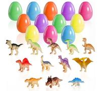 ZappelStift Easter Egg Hunt Toys, Filled Easter Egg Hunt Kit with 12 Dinosaur for Kids Easter Eggs and Dinosaurs Easter Eggs Filler for Party Supplies.
