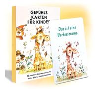 ZappelStift Emotion Cards for Children - 32 Card Explanatory Texts, Self-Regulation and understanding feelings, Educational Value, Suitable for primary schools and kindergartens (Card B)