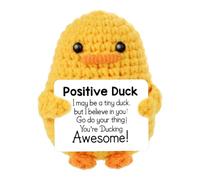 ZappelStift For Girlfriend, Wife, Her Funny Positive Duck Gifts, Small Handmade Crochet Animals Cute Stuff, Cheer Up Gifts for Women Men Birthday Presents, Emotional Support(2pcs)