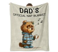 ZappelStift Funny Dad Gifts Blanket, Dads Birthday Gifts, Cute Blanket Presents for Daddy on Birthday Christmas Valentines Fathers Day from Daughter Son (100x130cm Flannel)