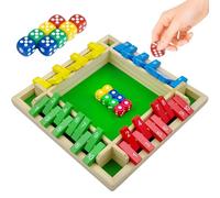 ZappelStift Shut The Box Game Wooden with Dice, 2-4 Player Math Strategy Game for Adults - Great Family Board Games Holiday Travel Fun Game Pub Games for Adults 14+