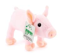 Zappi Co 100% Recycled Plush Piglet Toy (14cm Length) Stuffed Soft Cuddly Eco Friendly animals Collection For New Born Child First kid pig