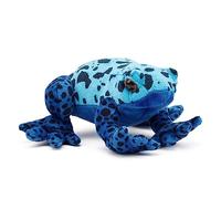 Zappi Co 100% Recycled Plush Poison Dart Frog Blue Toy (15cm Length) Stuffed Soft Cuddly Eco Friendly Animals Collection for Newborns - Lifelike & Realistic
