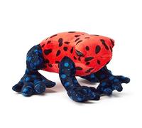 Zappi Co 100% Recycled Plush Poison Dart Frog Strawberry Red/Black Toy (15cm Width) Stuffed Soft Cuddly Eco Friendly animals Collection For New Born Child First kid