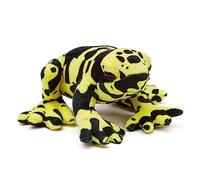 Zappi Co 100% Recycled Plush Poison Dart Frog Yellow/Black Toy (15cm Length) Stuffed Soft Cuddly Eco Friendly Animals Collection for Newborns - Lifelike & Realistic