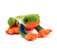 Zappi Co 100% Recycled Plush Tree Frog Toy (15cm Length) Stuffed Soft Cuddly Eco Friendly animals Collection For New Born Child First kid