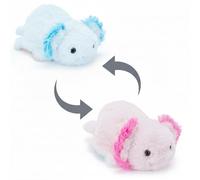 Zappi Co 15cm Reversible Axolotl Plush Toy | 2-in-1 Blue to Pink Flip Stuffed Animal | Soft Mood Plushie for Gaming & Anime Fans
