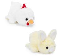 Zappi Co 15cm Reversible Chicken to Rabbit Plush Toy | Farm Animal 2-in-1 Flip Stuffed Toy | Soft Springtime Mood Plushie Gift