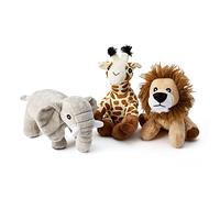 Zappi Co Child Cuddly Soft Stuffed Animal - Perfect Cuddly Friends for Kids Ideal Gift for Birthdays and Special Occasions (12-15cm) (Elephant + Giraffe + Lion)