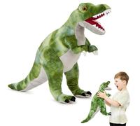 Zappi Co Children's Realistic Lifelike Large Plush Toy - Soft & Cuddly Stuffed Animal for Boys, girls, Kids (49cm Length) (T-rex (Green))