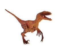 Zappi Co Childrens Velociraptor Orange Dinosaur Figure Toy Age 3+ (23cm Length) Realistic Detailed Dino Collection for Kids - Action Figures for Playtime Fun & Learning