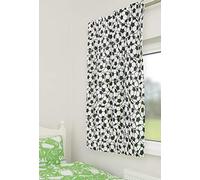 Zappi Co Football Curtains Footy Design Kids Boys Bedroom Window Covers White/Black Balls Curtains (2x W46 xL72 (117 x 183 cm))