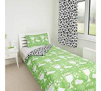 Zappi Co Football Curtains Footy Design Kids Boys Bedroom Window Covers White/Black Balls Curtains (2x W46 xL54 (117 x 137 cm))