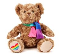 Zappi Co Jimmy the Pride Bear - Rainbow Plush Toy Pal LGBTQ+ - Soft, Cuddly, 100% Recycled - Celebrate Diversity Inclusion