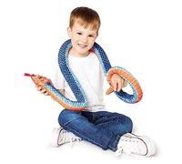 Zappi Co Kids Stuffed Soft Cuddly Plush Snake Toy - Part of Safari Animals Collection: Realistic and Lifelike, Perfect for Kids (180 cm Length)(Blue Coral Snake)