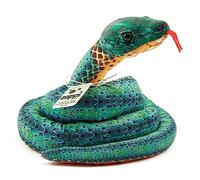 Zappi Co Kids Stuffed Soft Cuddly Plush Snake Toy - Part of Safari Animals Collection: Realistic and Lifelike, Perfect for Kids (180 cm Length)(Green Ring)