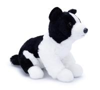Zappi Co Palm Pups Border Collie Dog Plush Toy (20cm) - Sheepdog Pup - 100% Recycled, Lovable and Energetic Playmate