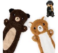Zappi Co Squeaky Crinkle No-Stuffing Dog Toys (2-Pack: Squirrel & Otter) - Durable Plush Chew Toy for Small, Medium Dogs