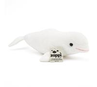 Zappi Co Ultra Soft Beluga Whale Plush Toy (32cm Length) - Eco-Friendly, Newborn Gift, Realistic Lifelike