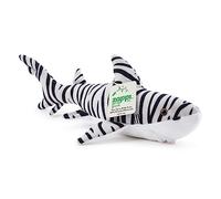 Zappi Co Ultra Soft Tiger Shark Plush Toy (33cm Length) - 100% Recycled, Eco-Friendly, Newborn Gift, Realistic Lifelike