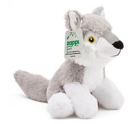 Zappi Co Ultra Soft Wolf Plush Toy (22 cm Length) - 100% Recycled, Eco-Friendly, Newborn Gift, Realistic Lifelike