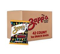 Zapp's New Orleans Kettle-Style Potato Chips, Voodoo Flavor (1 oz Bags, 42 Count), Crunchy Chips with Salt & Vinegar Tang and Smoky BBQ Sweetness, Gluten Free, Perfect On-The-Go Snack