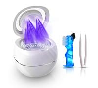 ZAPRIX Ultrasonic Retainer Cleaner Machine - 42kHz Premium Quality Dental Cleaner for Dentures, Retainers, Jewelry, and More - 180ML Tank, Dual Modes, Digital Timer, Portable (White)