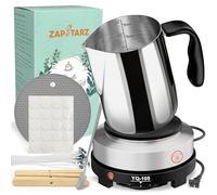 Zapstarz Candle Making Kit with Hot Plate, Candle Making Supplies for Adults, Beginners, Wax Melting Pot with Mixing Spoon, Anti Burner Pad, Thermometer