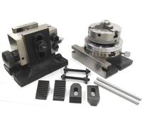 ZAPTON 3" Inches/ 80 mm Rotary Table With 65 mm-3 Jaws Self Centering Chuck+ Back Plate + Fixing T Nuts Bolts + Suitable Tailstock & M6 Clamp Kit