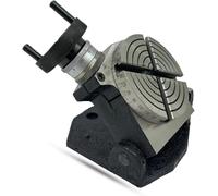 ZAPTON 4" (100 mm) Tilting Rotary Table for Milling Machines - Black Wrinkle Finish, 4-Slot Design, High Precision (36X1) Warm Ratio for Enhanced Milling Performance