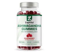 ZapVita Ashwagandha Gummies - High Strength 1200mg with 5% Withanolides (60mg) - 60 Vegan Gummies - Supports Relaxation, Focus & Daily Balance - Natural Raspberry Flavour - Made in UK