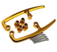 ZAPYVET 1 Set CNC Aluminum Motorcycle Passenger Rear Grab Bar Rear Seat 2017 2018 Rear Grab Bars Motorcycle Rear Grab Bar(Gold)