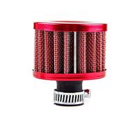 ZAPYVET 12mm Air Filter Interface Motorcycle Air Filters Auto Cold, for MINI, Car Cone Cold Intake Filter Turbo Vent Crankcase Breather Motorcycle Air Filter(Red)