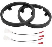 ZAPYVET 2 Set Speaker Spacer Ring Tweeter Adapter, for Mitsubishi, Lancer 2008-2017 Waterproof, for 6.5#39;#39; ABS Black Front Rear Speaker Spacer Ring