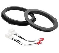 ZAPYVET 2 Set Speaker Spacer Ring Tweeter Adapter, ford, for Mustang, 2015-2018 Waterproof, for 6.5#39;#39; ABS Black Front Rear Speaker Spacer Ring