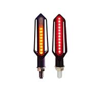 ZAPYVET 24LED Motorcycle Turn Signals Waterproof Motorcycle Flasher Light Built Relay Turn Signal Indicator DRL Stop Signals Blinker Motorcycle Turn Signal Light(2PCS Red)