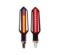 ZAPYVET 24LED Turn Signal Light Motorcycle Flowing Flashing Blinker Brake Day Running Light DRL Flasher Relay Stop Signal Lighting Motorcycle Turn Signal Light(2PCS Red)