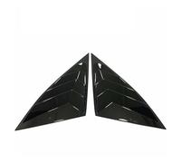 ZAPYVET 2PCS Car Rear Window Shutter Cover Trim, for Hyundai, for Tucson L NX4 2021 Carbon Fiber Louver Side Vent Accessories Car Louver Cover(2PCS Bright black)