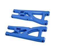 ZAPYVET 2Pcs Metal Front Suspension Arms Set, for Arrma 1/10, for SENTON, for VORTEKS, for Typhon, for Big Rock, for Granite RC Car Upgrade Parts Rc Car Suspension Arm Link(Blue)
