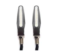 ZAPYVET 2Pcs Motorcycle Turn Signal Lights Universal Running Effect Indicators Flowing Water Style Motorcycle Flasher Relay Motorcycle Turn Signal Light(White)