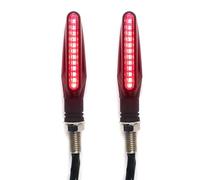 ZAPYVET 2Pcs Motorcycle Turn Signal Lights Universal Running Effect Indicators Flowing Water Style Motorcycle Flasher Relay Motorcycle Turn Signal Light(Red)
