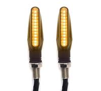 ZAPYVET 2Pcs Motorcycle Turn Signal Lights Universal Running Effect Indicators Flowing Water Style Motorcycle Flasher Relay Motorcycle Turn Signal Light(Yellow)