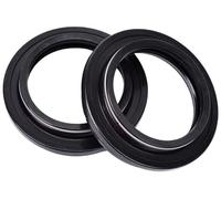 ZAPYVET 35x47x10.5 Front, fork Suspension Damper Oil Seal Dust Cover, for GUZZI, 750 SPORT V7 CAFE' CLASSIC 750 850 LE MANS IIIIII Motorcycle Fork Seal Cover(BLACK 2x cover)
