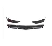 ZAPYVET 3pieces Car Front Bumper Lip Glossy Splitter Diffuser Body Kit Spoiler Bright, for Ford, for Fiesta, MK 7 7.5 8 2008-2020 Black Front Bumper Lip Spoiler