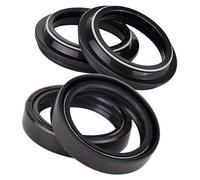 ZAPYVET 43x55x11 Front, fork Suspension Damper Oil Seal Dust Cover, for GUZZI, V 11 CAFE SPORT 1064 / V 11 LE MANS ROSSO CORSA 1064 Motorcycle Fork Seal Cover(2xOil seal 2xcover)