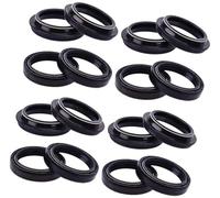 ZAPYVET 43x55x9.5/10.5 Front, fork Suspension Damper Oil Seal Dust Cover, BT1100 BULLDOG BT 1100 V MAX VMAX VMAX 1200 Motorcycle Fork Seal Cover(8pcs seal 8pc cover)