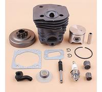 ZAPYVET 44mm Cylinder Piston Clutch Drum Oil Pump Worm Gear Set, for Husqvarna, 350 340 345 Chainsaw Saw Engine Motor Parts Lawn Mower Clutch Kit